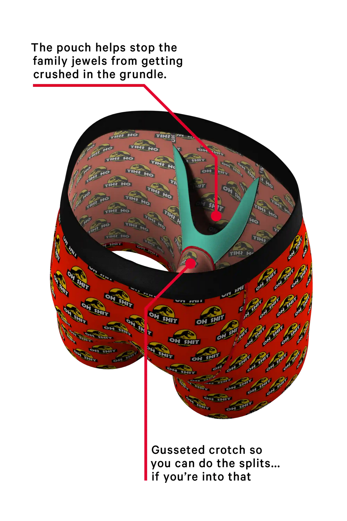 They're Back | Dinosaur Printed Ball Hammock® Pouch Underwear