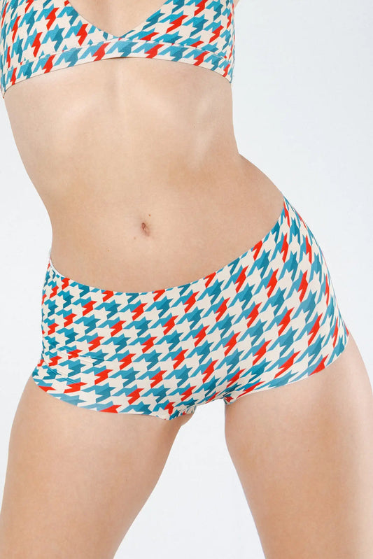 The Swanky | Retro Houndstooth Women’s Seamless Boyshort