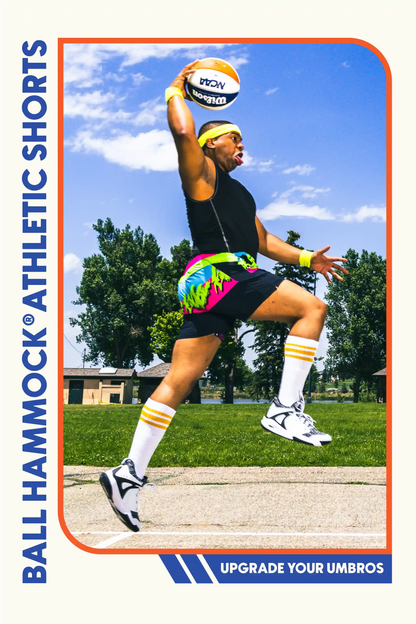 The Cherry Slushy | Neon Retro Ball Hammock® 7 Inch Athletic Shorts