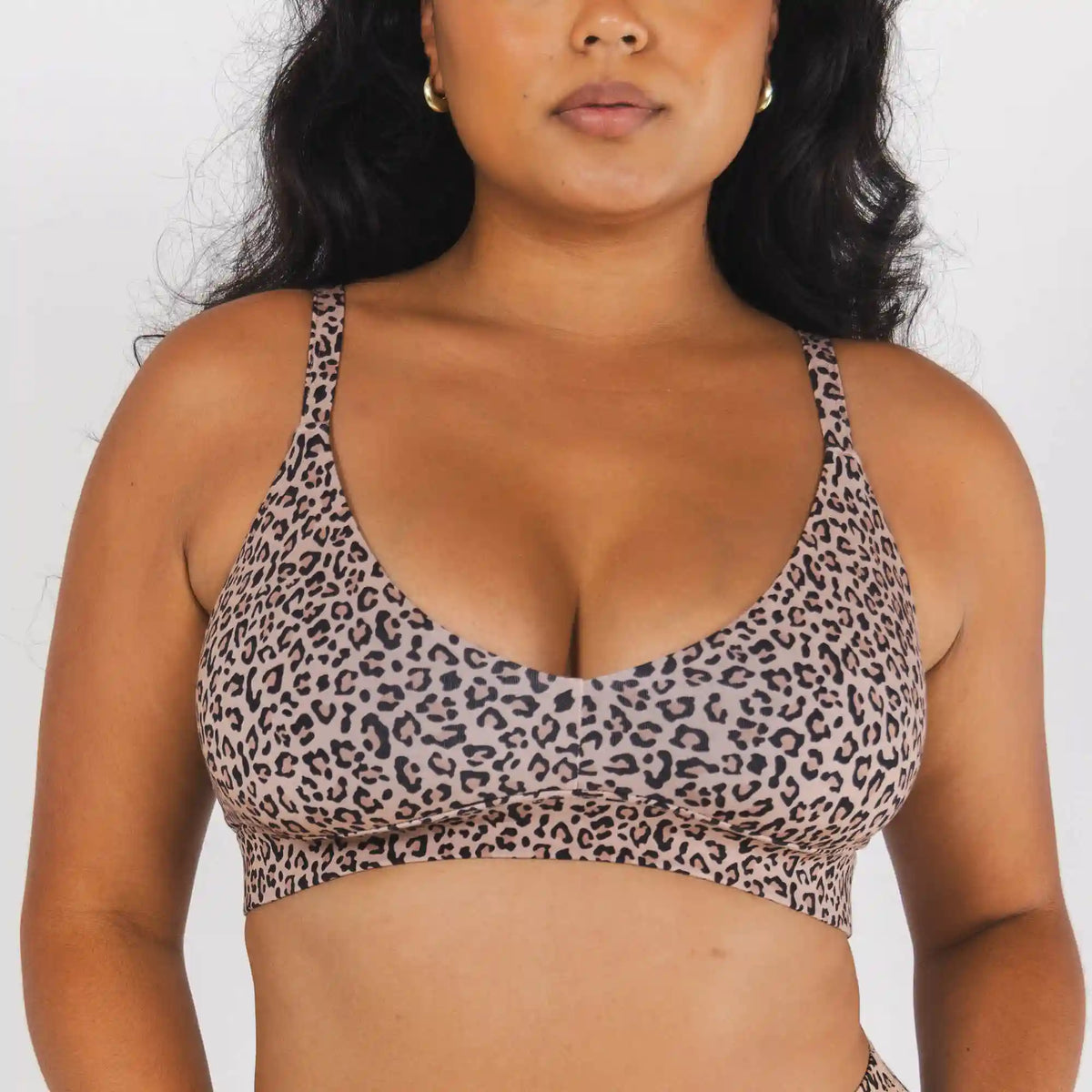The Wild Cat | Leopard Print Boob Hammock™ Plunge Bralette