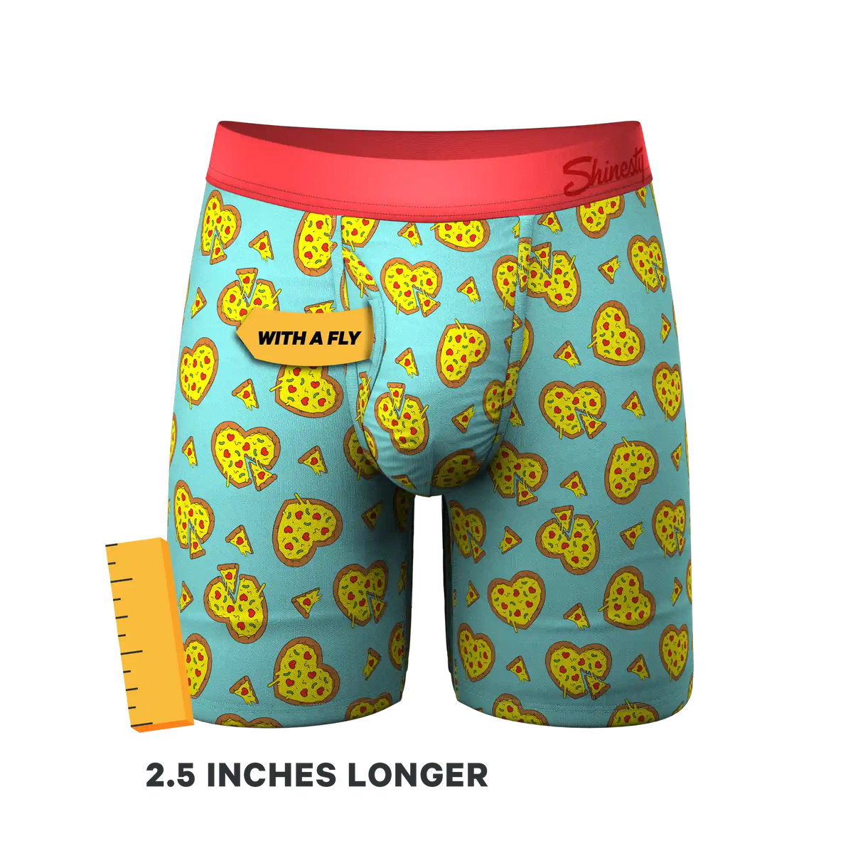 The Deep Dish | Pizza Hearts Ball Hammock® Boxer - Long Leg