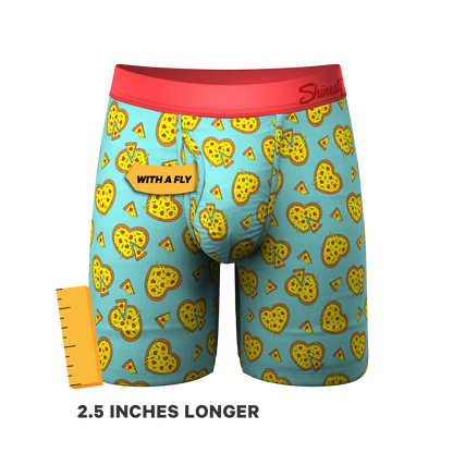 The Deep Dish | Pizza Hearts Ball Hammock® Boxer - Long Leg