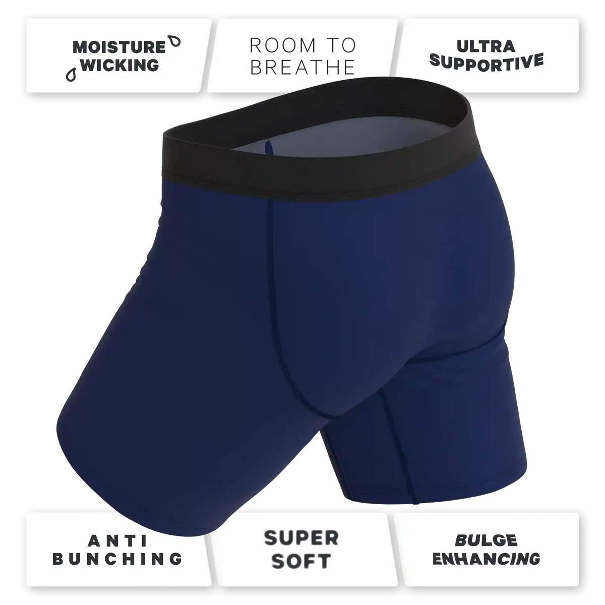 The Big Blue | Navy Ball Hammock® Boxer - Long Leg