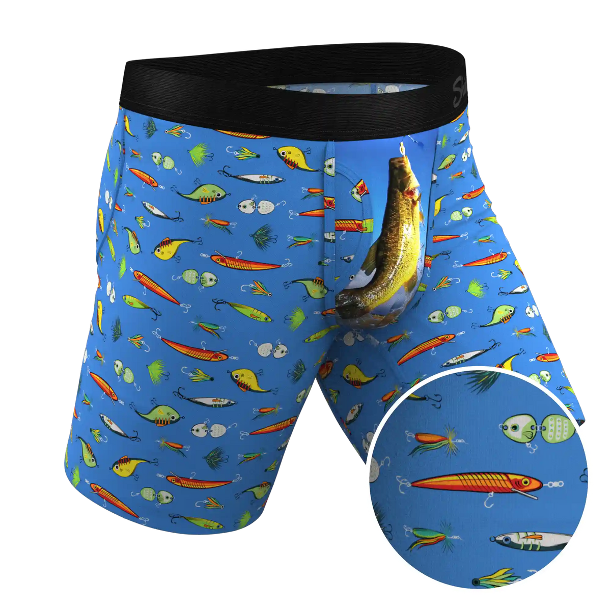 The Bait and Tackle | Bass Ball Hammock® Boxer - Long Leg