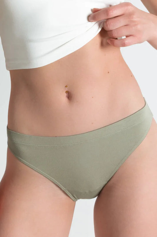 The Manzanilla | Olive Green Modal Bikini Underwear