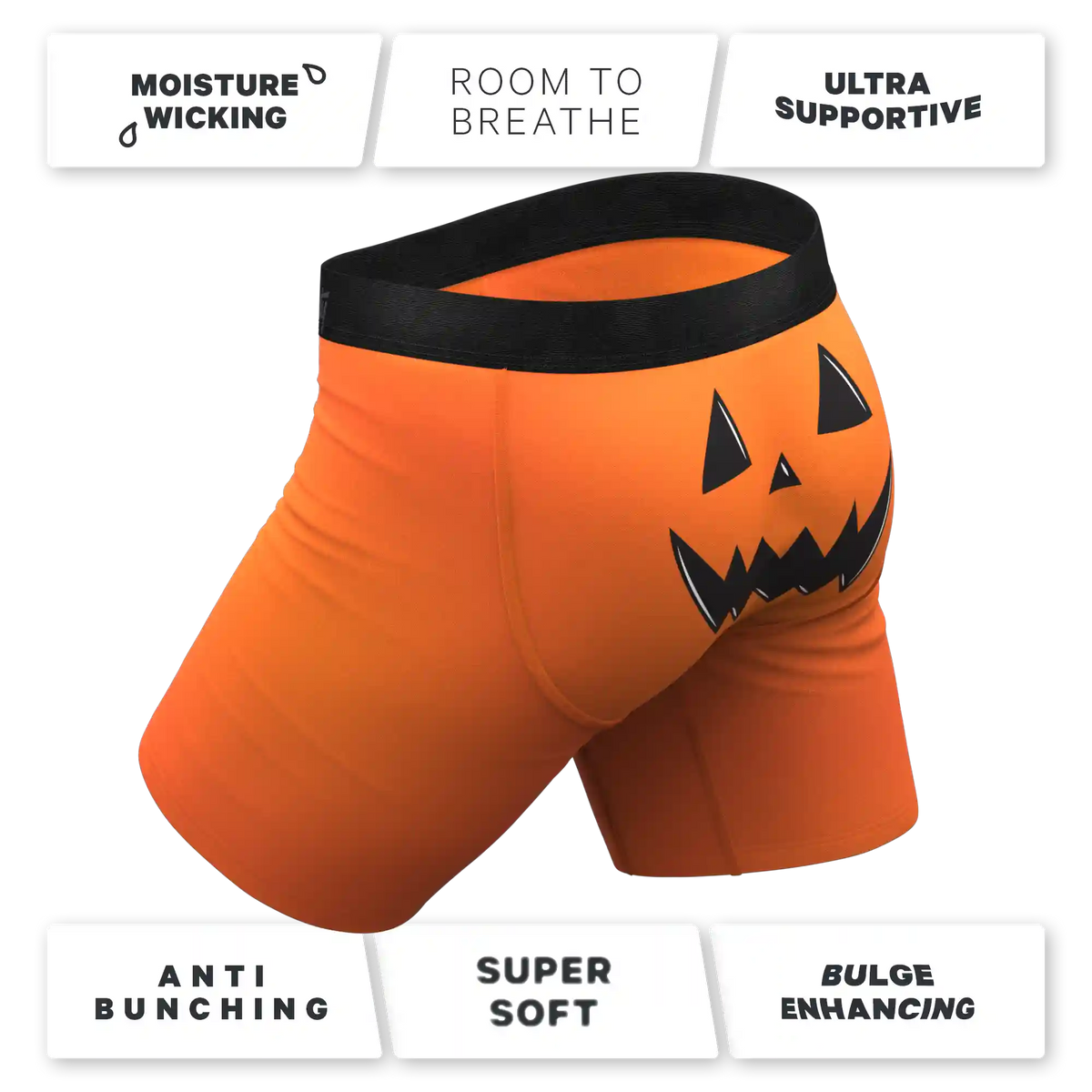 The Good Gourd | Jack O Lantern Ball Hammock® Boxer - Long Leg