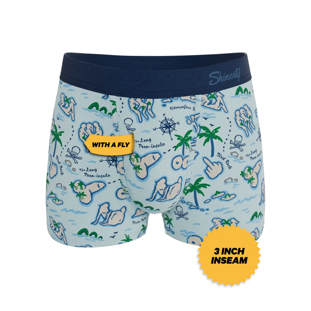 The Pirate's Booty | Naughty Map Ball Hammock® Pouch Trunks Underwear
