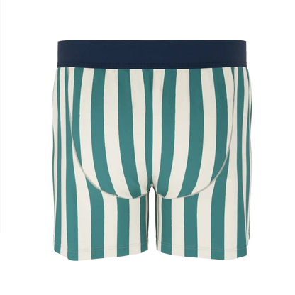 The Nantucket | Green Dock Stripe Boxers