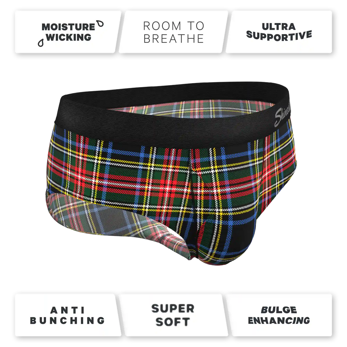 The Cappuccino | Holiday Tartan Plaid Ball Hammock® Pouch Underwear Briefs