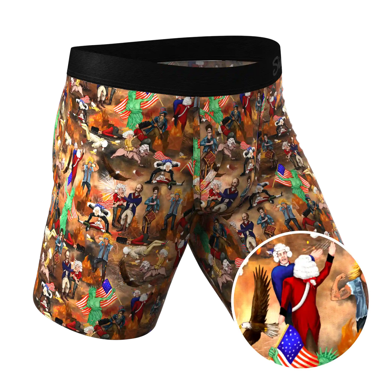 The Boston Tea Bag Party | Patriotic Ball Hammock® Boxer - Long Leg