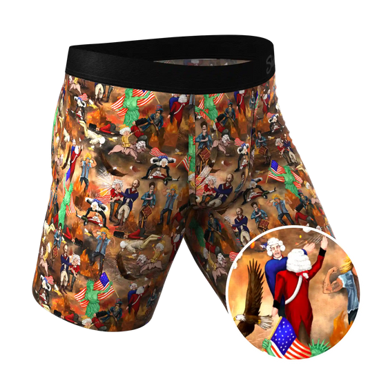 The Boston Tea Bag Party | Patriotic Ball Hammock® Boxer - Long Leg