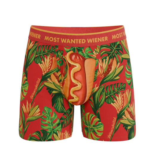 The Wiener In Paradise | Shinesty X Wienerschnitzel Tropical Ball Hammock® Pouch Underwear With Fly