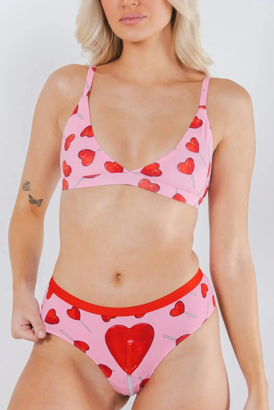 The Suckered In | Heart Lollipop Cheeky Underwear