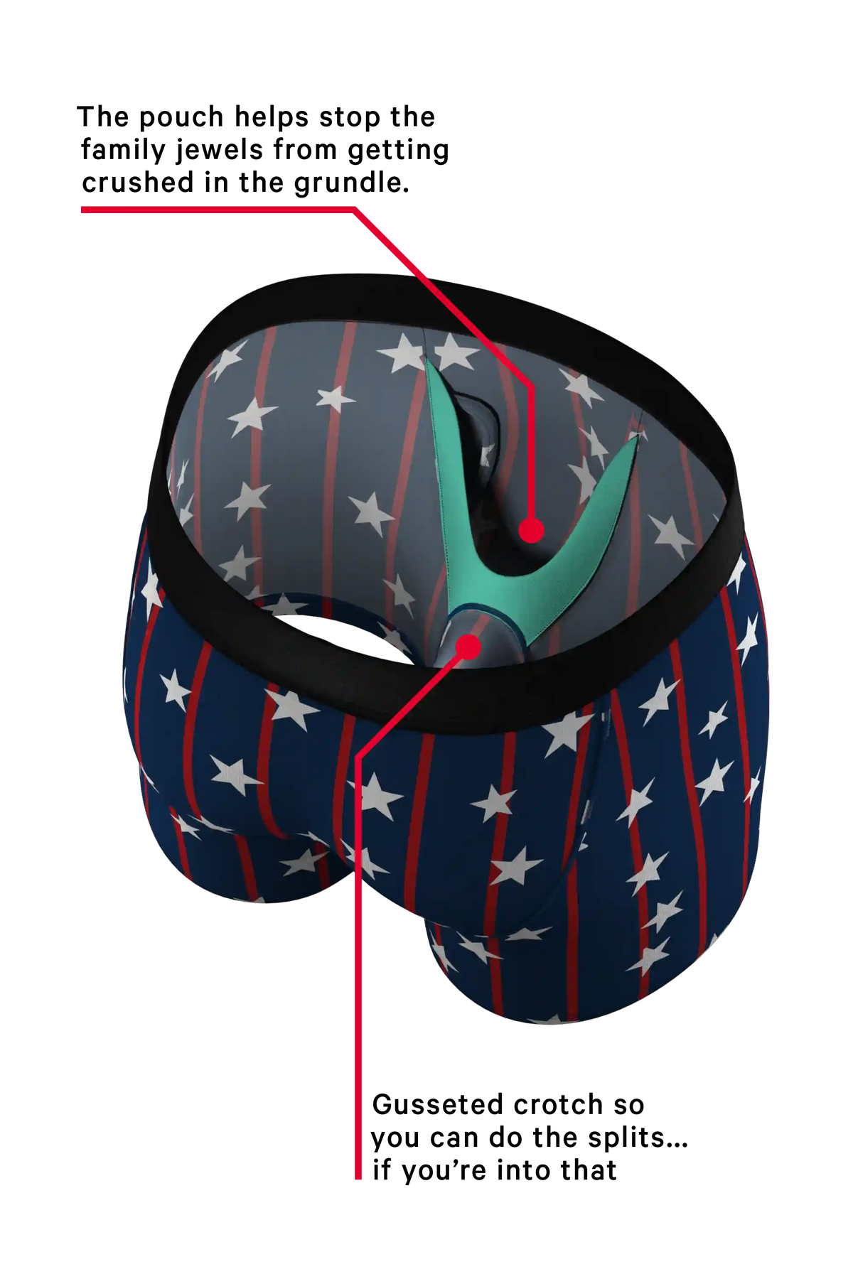 The Bearly Theres | USA Grizzly Bear Ball Hammock® Pouch Underwear with Fly