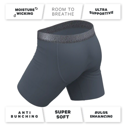 The Graphite | Tonal Grey Ball Hammock® Boxer - Long Leg