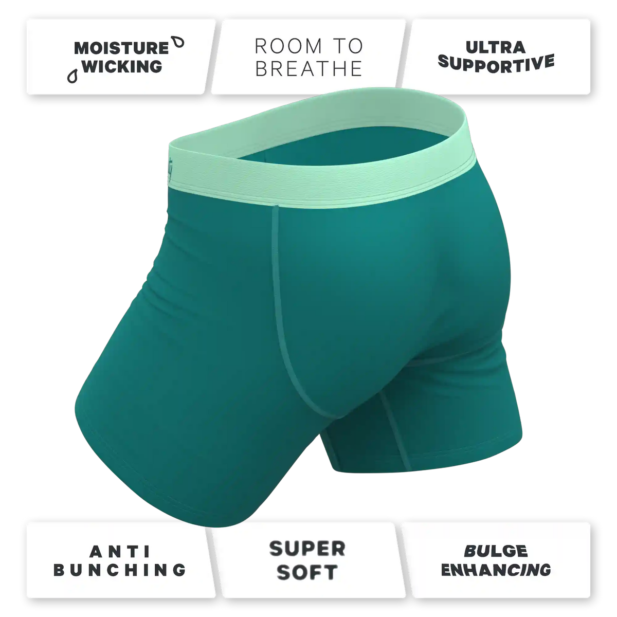 The Maldives | Teal Ball Hammock® Pouch Underwear With Fly