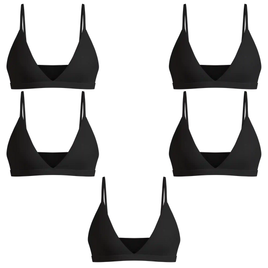 The Threat Level Midnight | Boob Hammock™ Triangle Bralette 5 Pack