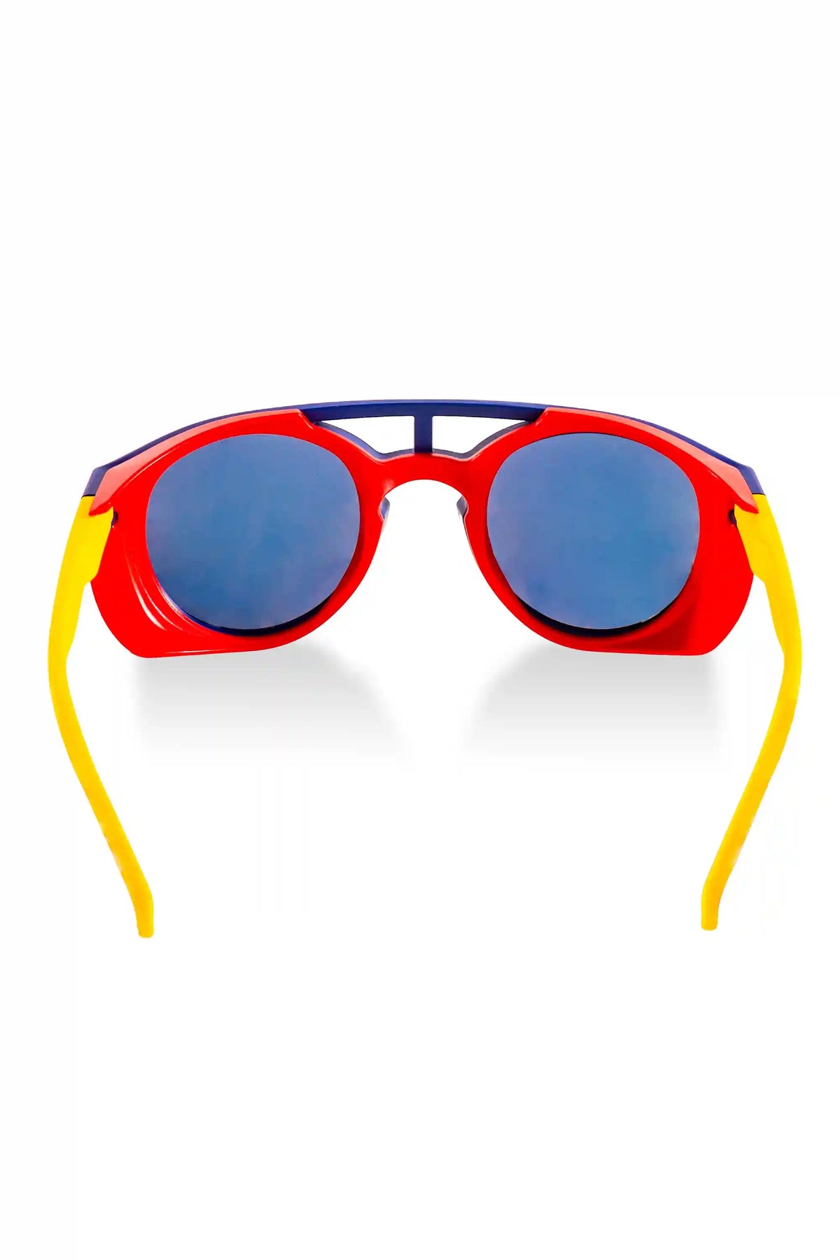 The Sun Cafe | Navy And Yellow Glacier Sunglasses