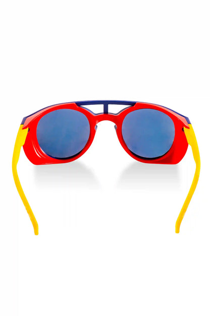 The Sun Cafe | Navy And Yellow Glacier Sunglasses
