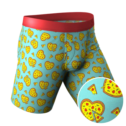 The Deep Dish | Pizza Hearts Ball Hammock® Boxer - Long Leg
