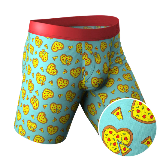 The Deep Dish | Pizza Hearts Ball Hammock® Boxer - Long Leg