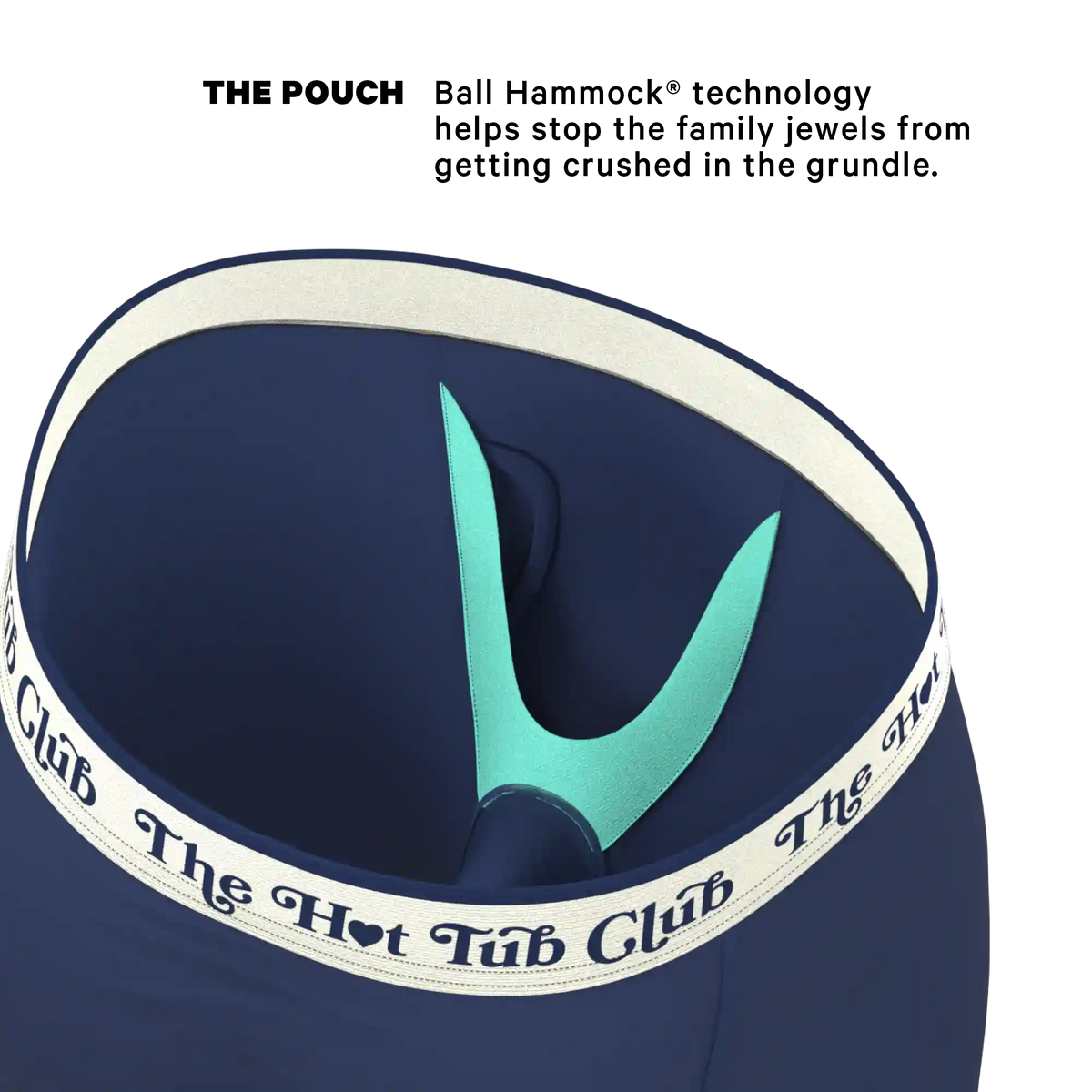 The Jet Set | Hot Tub Club Navy Ball Hammock® Boxer - Long Leg