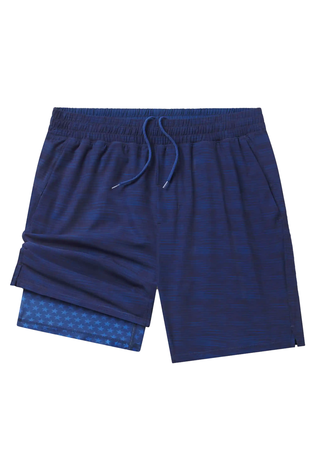 The Cardio King | Navy Space Dye Ball Hammock® 7 Inch Athletic Shorts