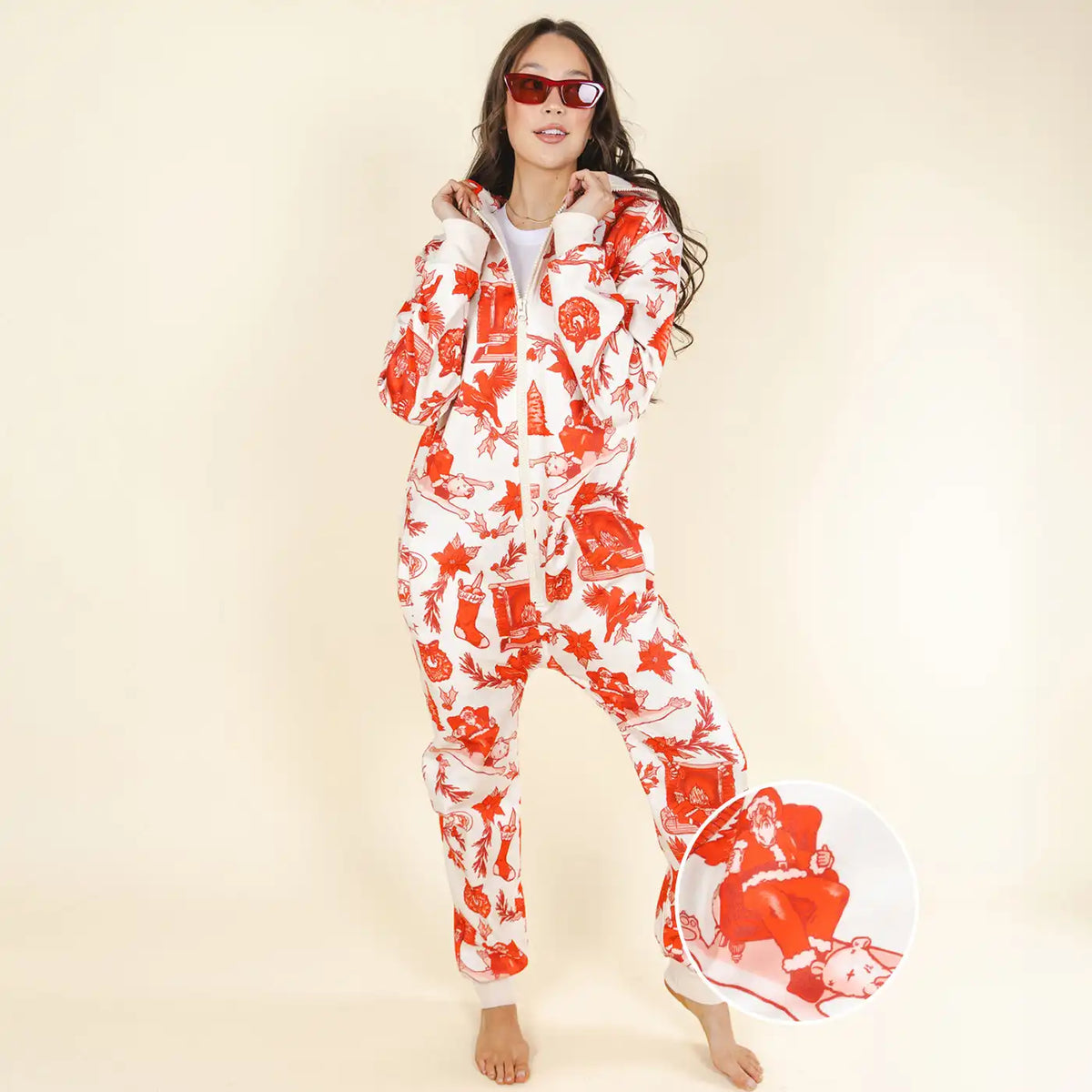 The Santa Slays | Ladies Unisex Christmas Toile Onesie