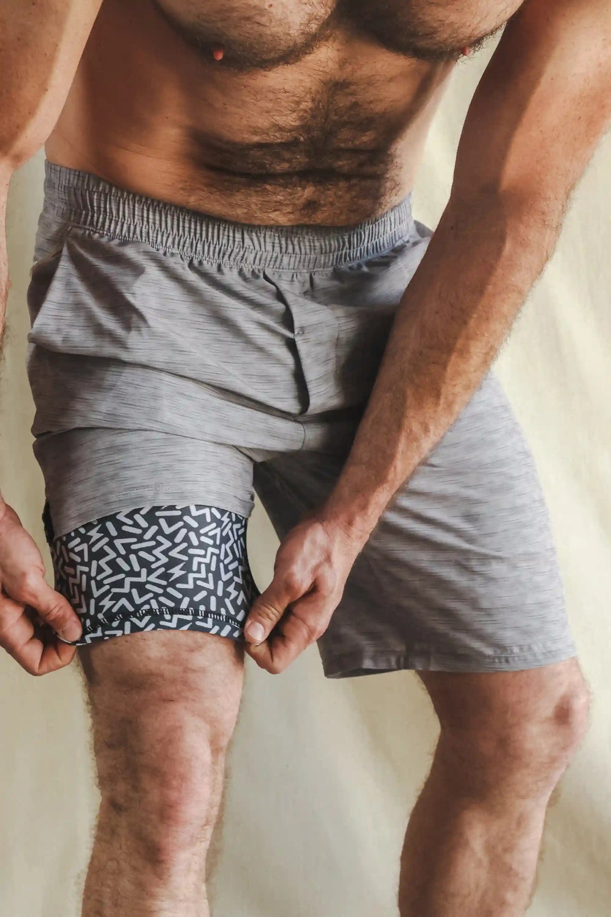 The Junk Trunks | Grey Ball Hammock® 7 Inch Athletic Shorts