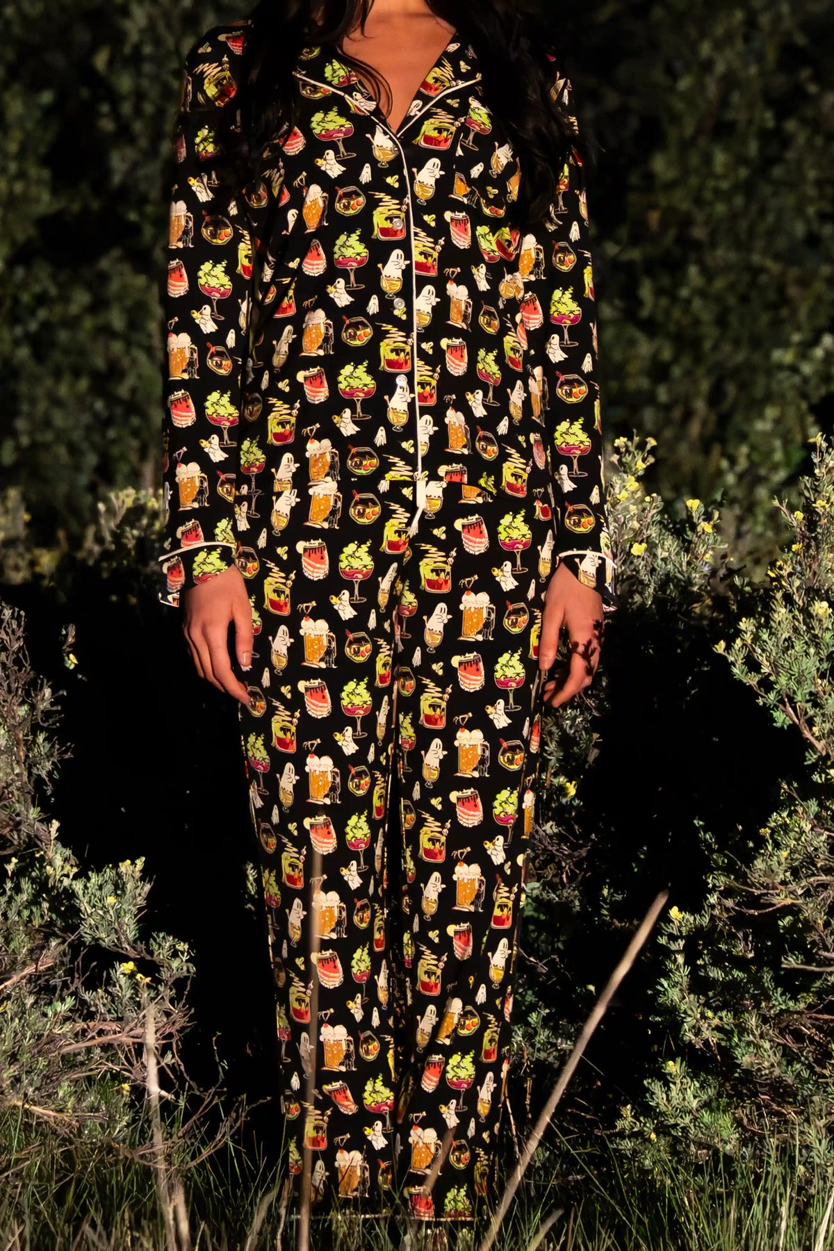 The Potions Pub | Halloween Cocktail SleepDeep™ Women’s Long Sleeve Pajama Set