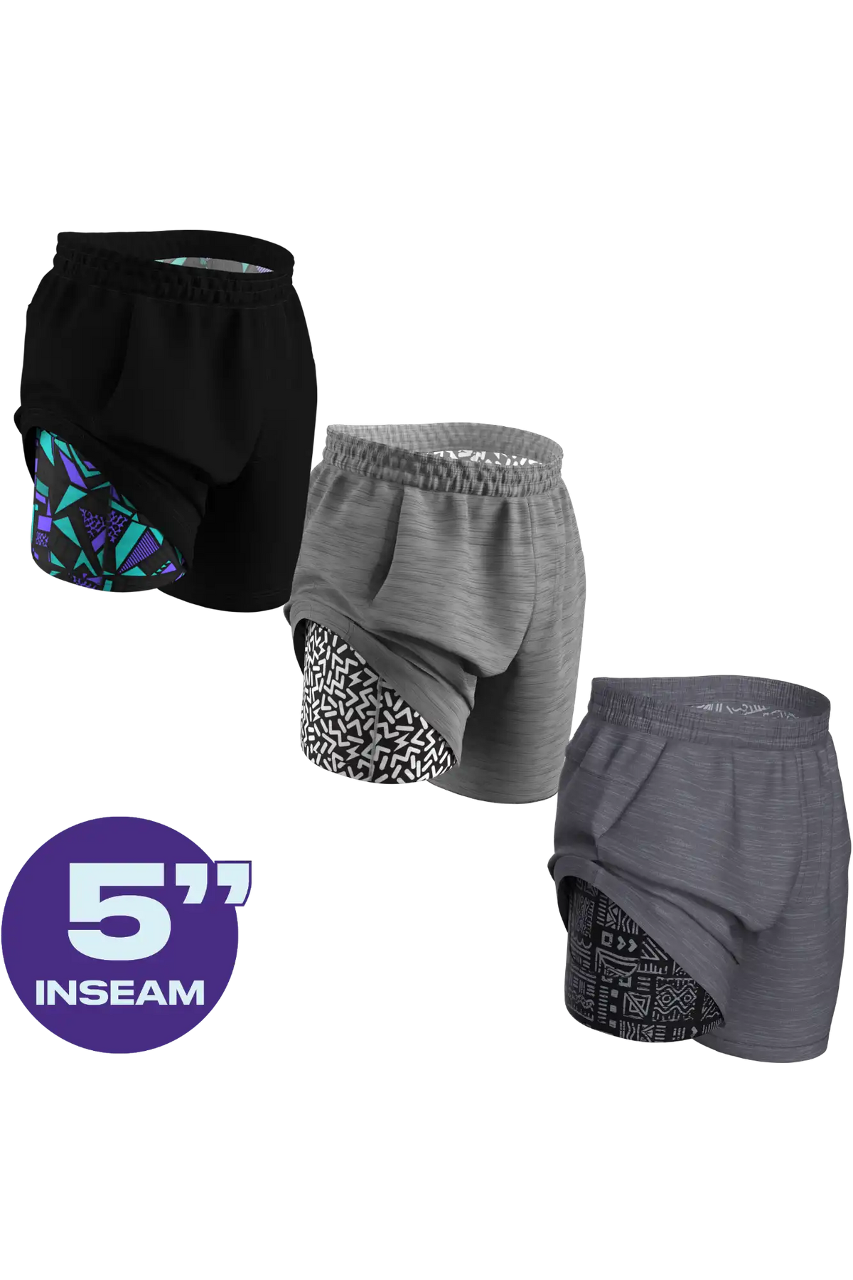 The Cooldown | Ball Hammock® 5 Inch Athletic Shorts 3 Pack