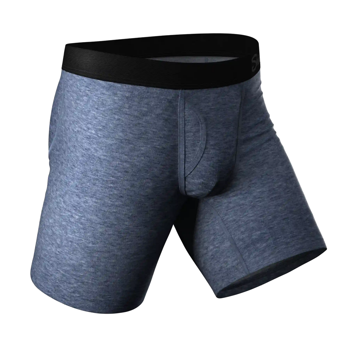The Blueberry | Blue Heather Ball Hammock® Boxer - Long Leg