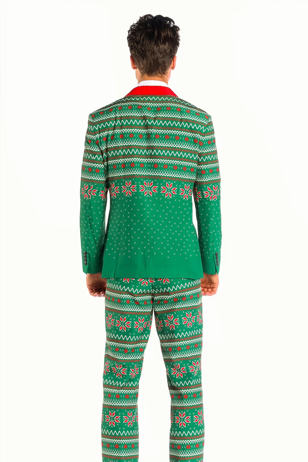 The Kris Kringle | Green Fair Isle Christmas Suit