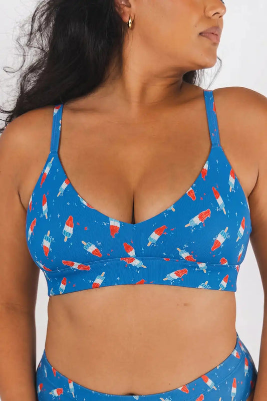 The Popsicle Stick | USA Popsicle Boob Hammock™ Plunge Bralette