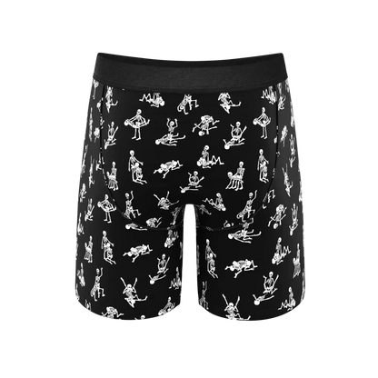 The Bare Back Bones | Glow in the Dark Skeletons Ball Hammock® Boxer - Long Leg