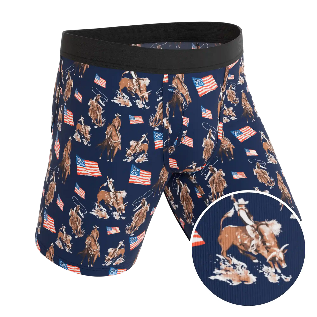 The Bootstraps & Chaps | Americana Cowboy Ball Hammock® Boxer - Long Leg