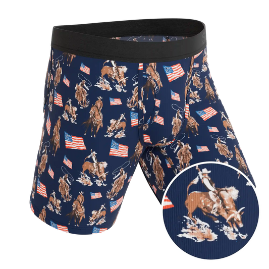 The Bootstraps & Chaps | Americana Cowboy Ball Hammock® Boxer - Long Leg