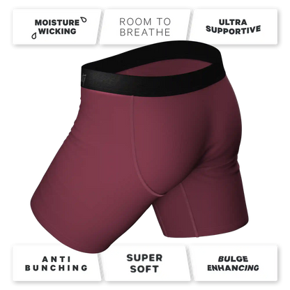 The Bordeaux | Mauve Ball Hammock® Boxer - Long Leg