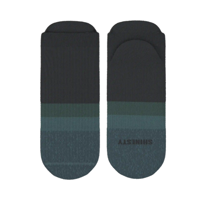 The Night Owl | Black and Teal Heel Hammock™ Ankle Socks