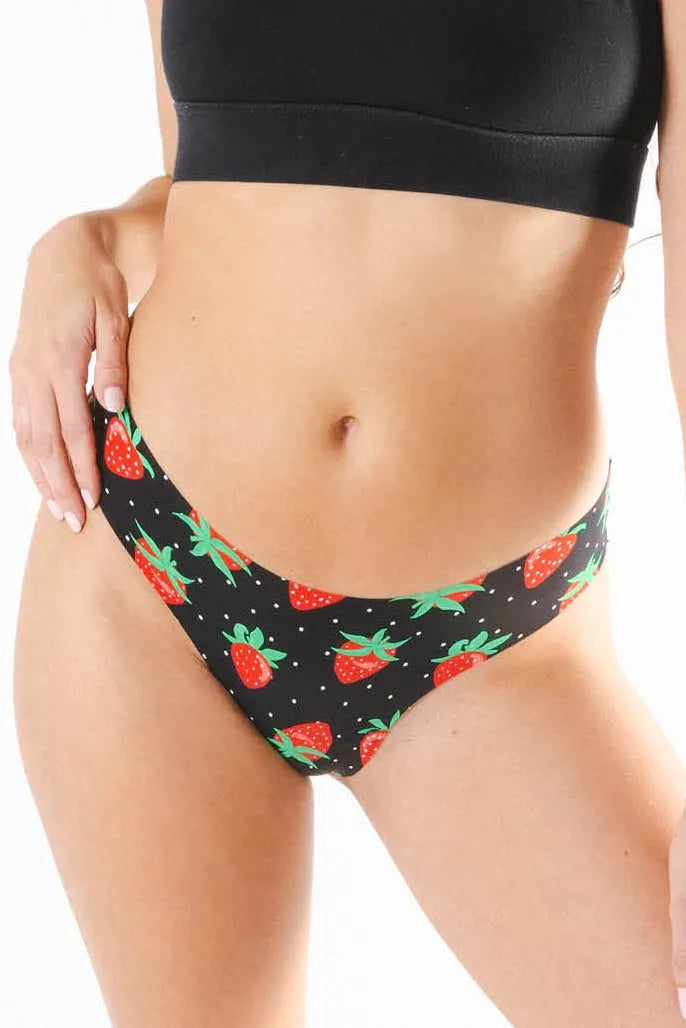 The Berries & Cream | Strawberry Seamless Thong