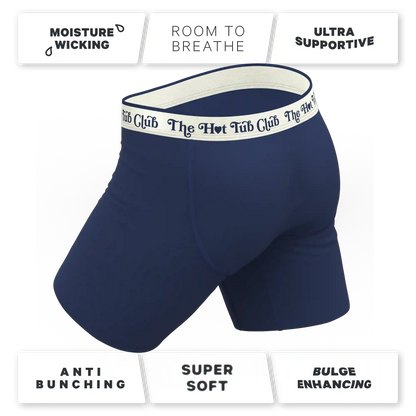 The Jet Set | Hot Tub Club Navy Ball Hammock® Boxer - Long Leg