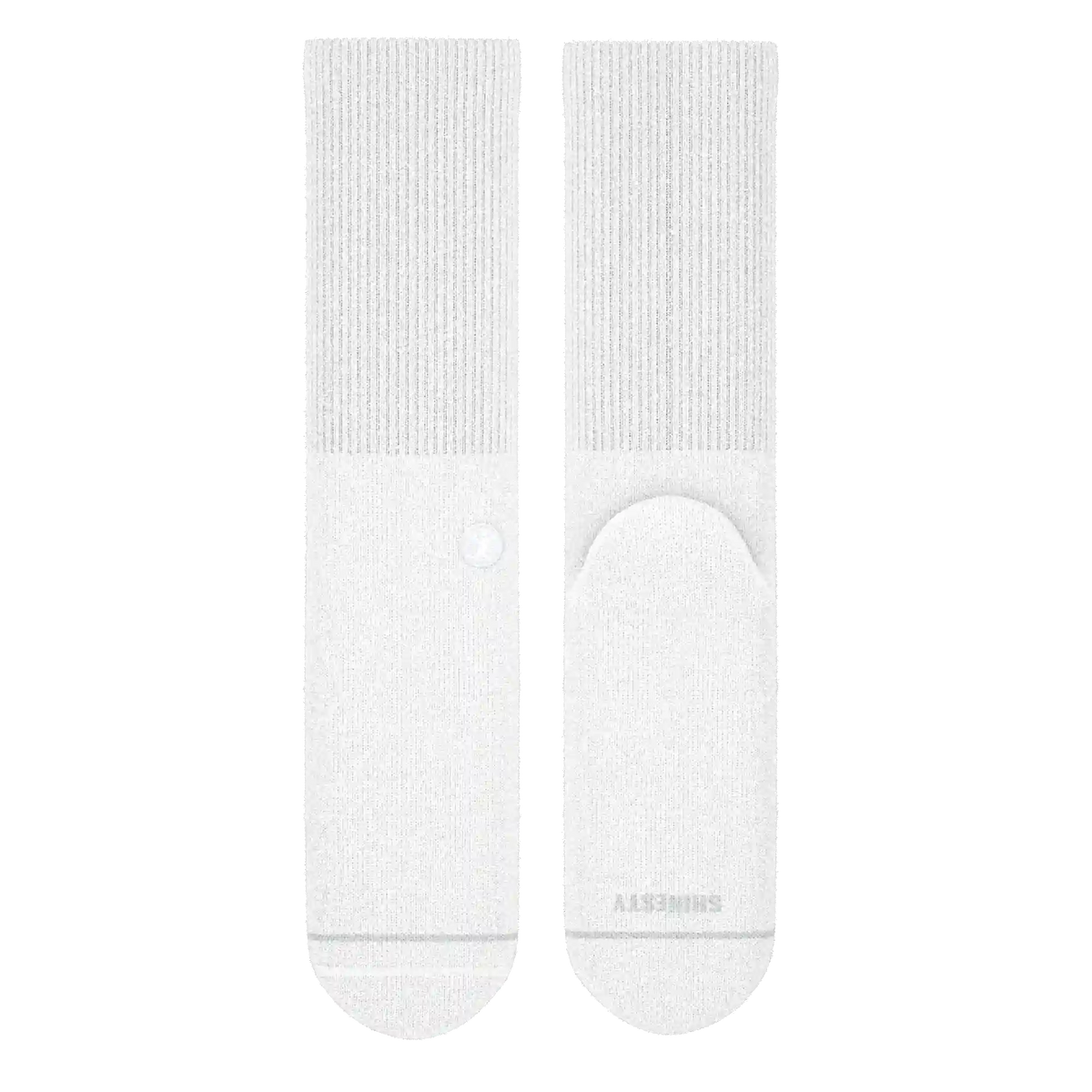 The Blizzard | Plain White Heel Hammock™ Crew Socks