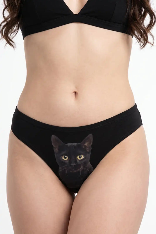 The Hex Appeal | Black Cat MicroModal Thong