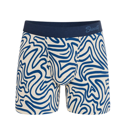 The Rio Grande | Abstract Navy Line Ball Hammock® Pouch Underwear