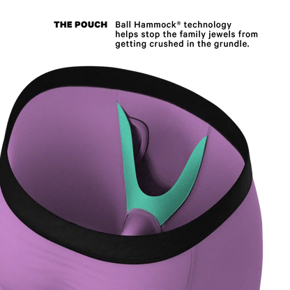 The Double Entendre | Eggplant Ball Hammock® Boxer - Long Leg
