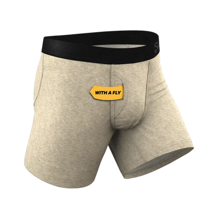 The Silver Fox | Oatmeal Heather Ball Hammock® Pouch Underwear With Fly