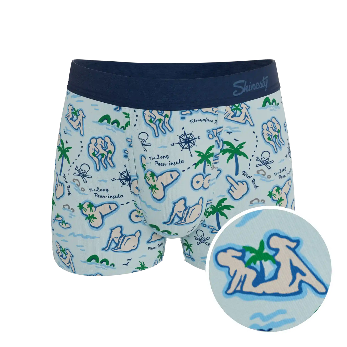The Pirate's Booty | Naughty Map Ball Hammock® Pouch Trunks Underwear
