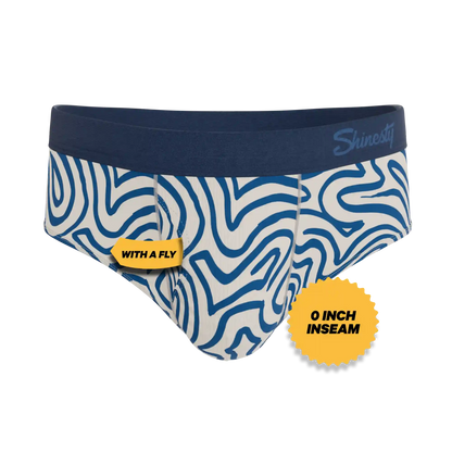 The Rio Grande | Abstract Navy Line Ball Hammock® Pouch Underwear Briefs