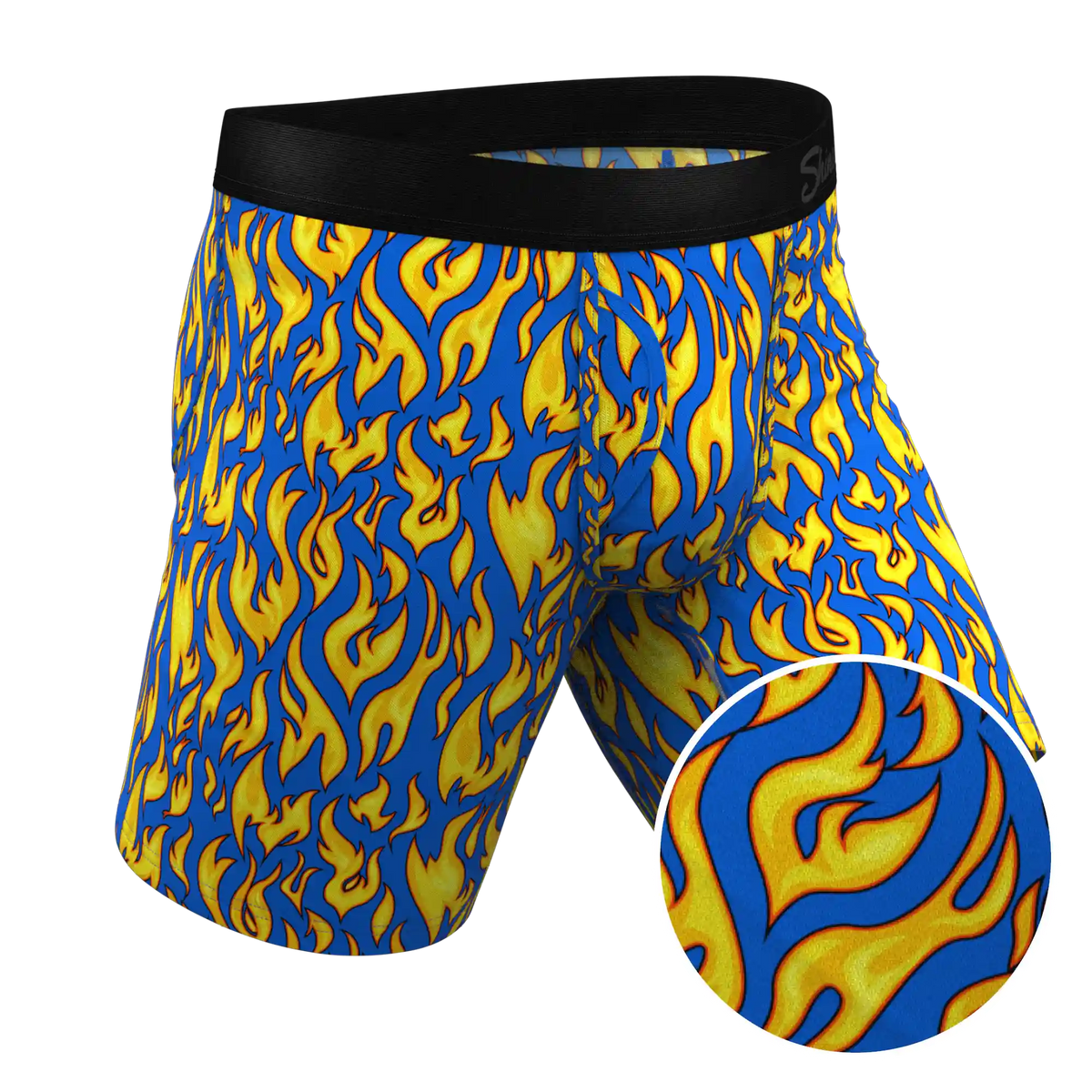 The Fire Crotch | Flames Ball Hammock® Boxer - Long Leg