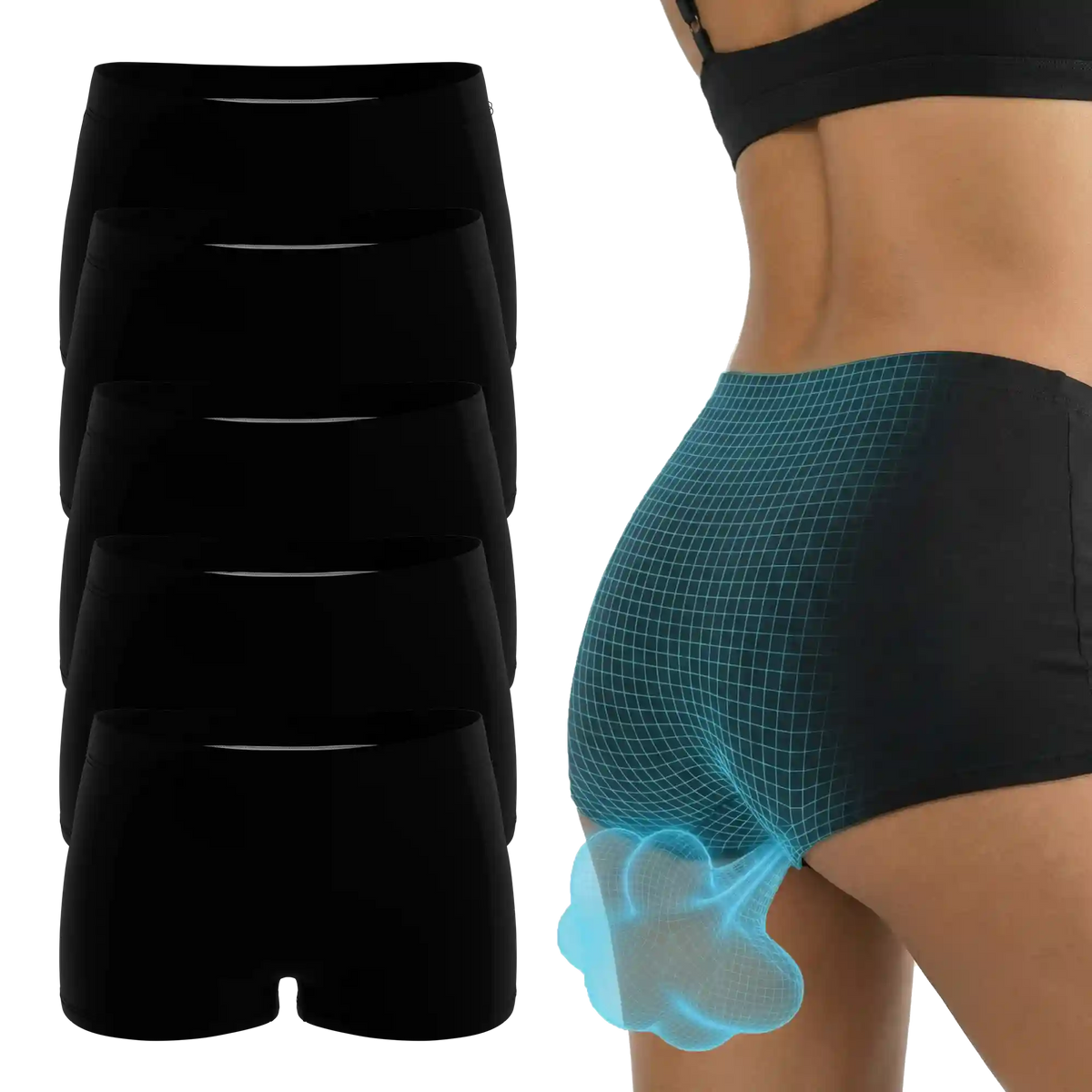 The Threat Level Midnight | Fart Proof Boyshort Underwear 5 Pack